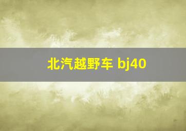 北汽越野车 bj40